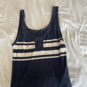 xs lace up hollister tank top